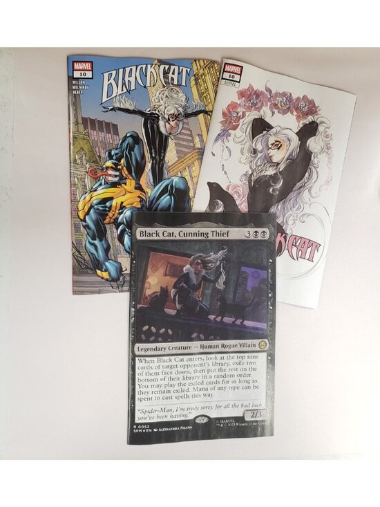 Marvel Other - Black Cat #10 Monoko MTG Variant x3 Set Marvel Magic the Gathering